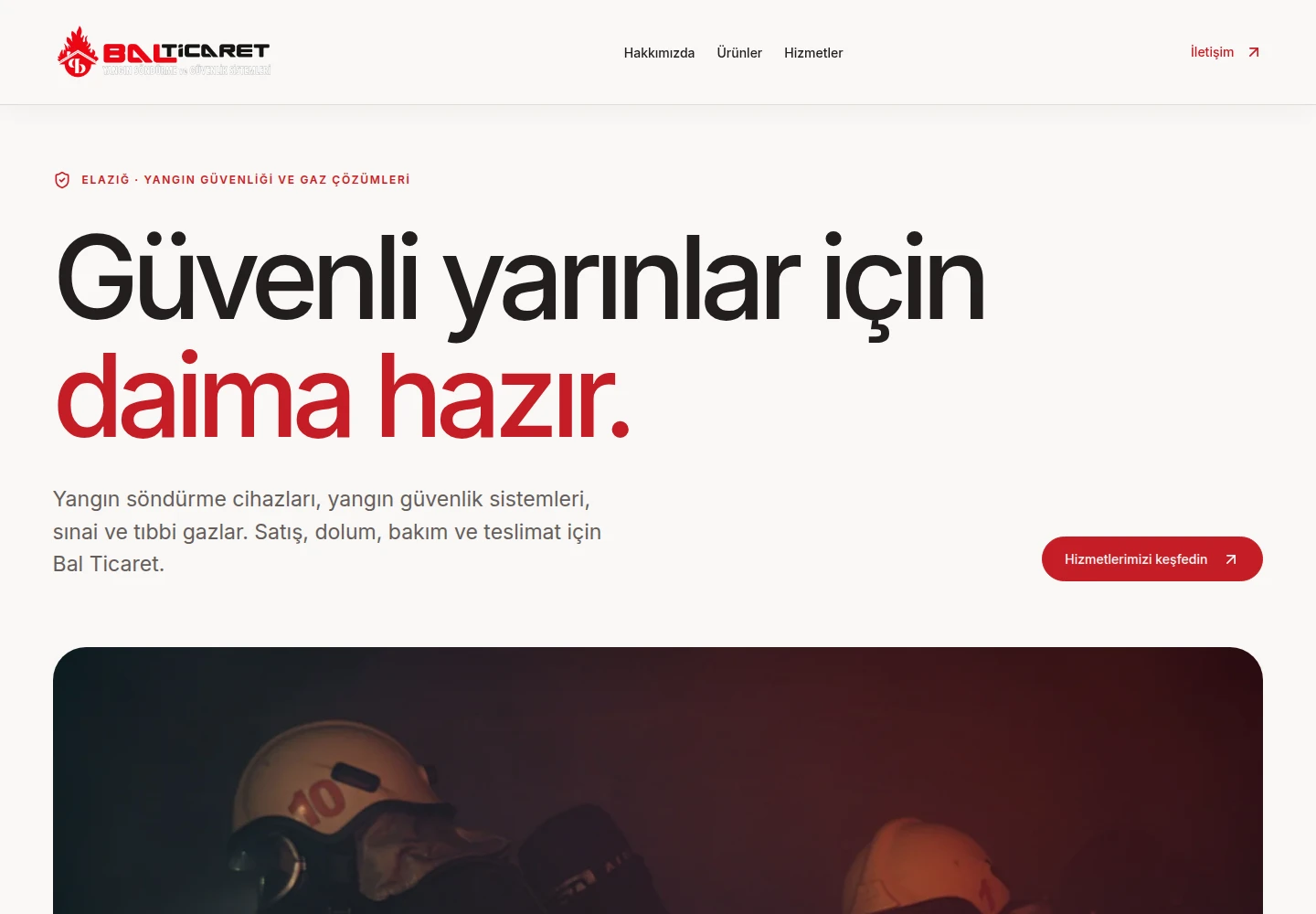 Bal Yangın kurumsal web sitesi